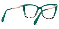 Adebola - Square Green/Tortoise Eyeglasses | Vooglam Side View