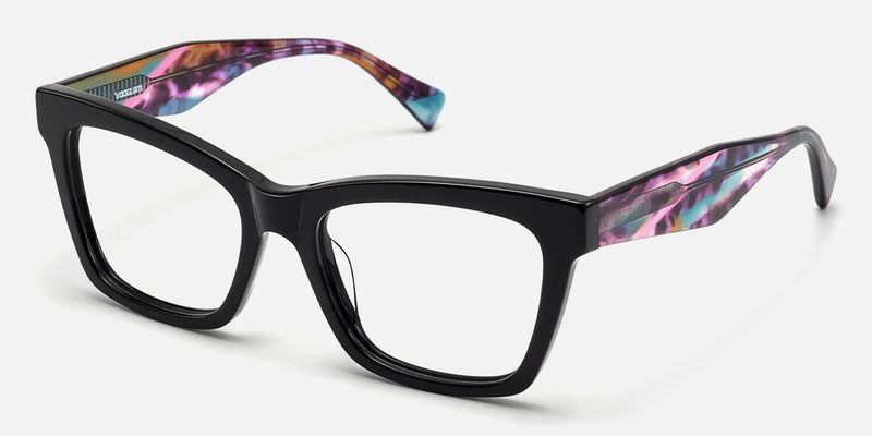 Vibranium - Rectangle Black Eyeglasses