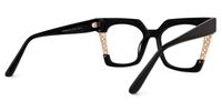 Admir - Square Black Eyeglasses | Vooglam Side View