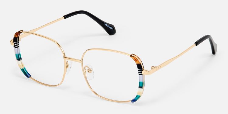 Milana-Earthy Bohemian Colorful Metal Glasses by Vooglam