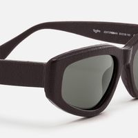 CruzHide - Geometric Brown Sunglasses | Vooglam Design Details
