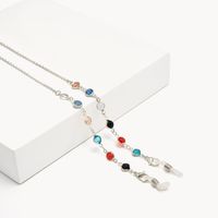 Cute Silver Glasses Chains | Vooglam.com Front View