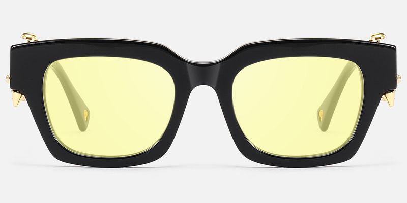 Sabrina - Rectangle Black Sunglasses