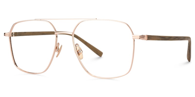 York - Aviator Gold Eyeglasses