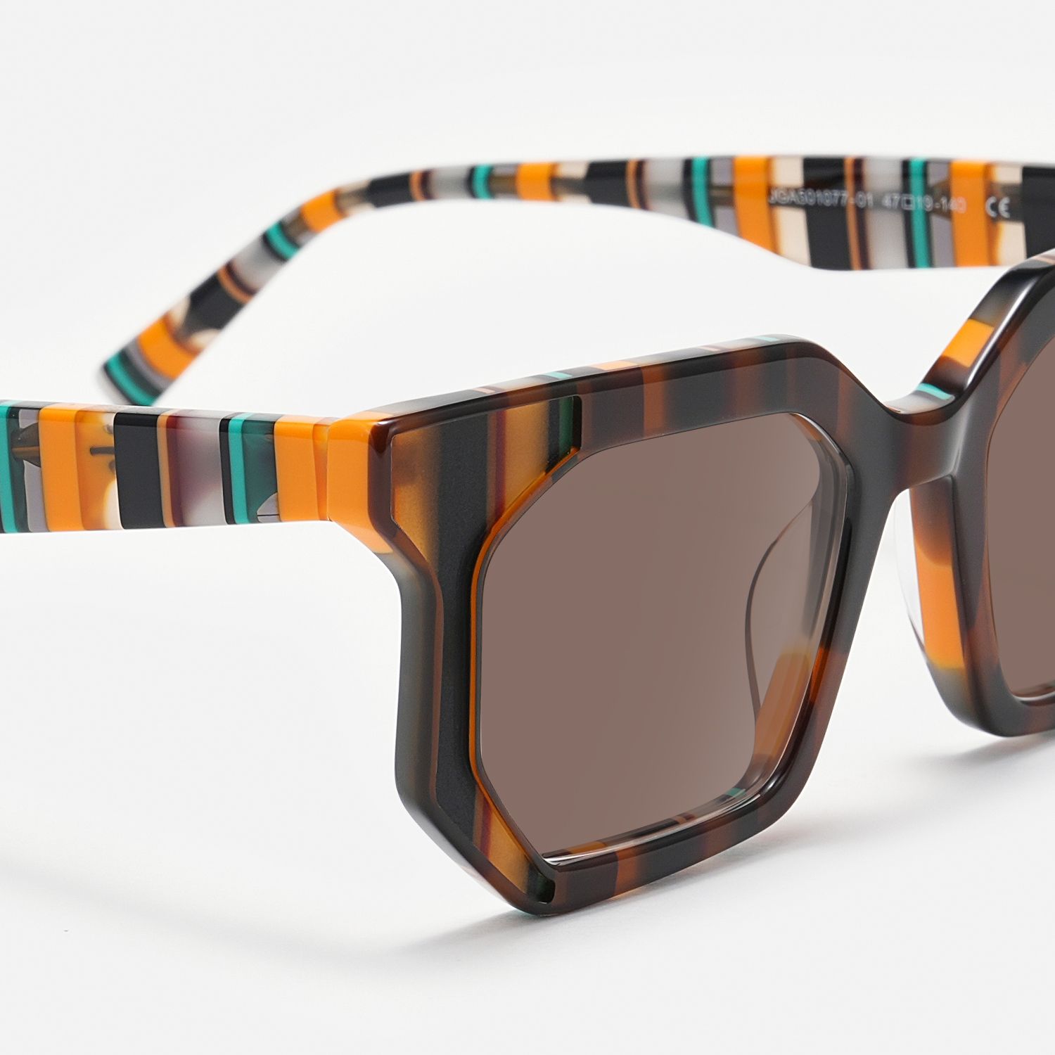 Abetzi - Rectangle Brown Sunglasses product detail 4