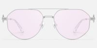 Aegis - Light Purple Tint Aviator Glasses | Vooglam Angle View
