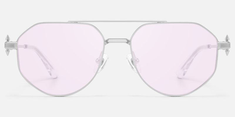Aegis - Light Purple Tint Aviator Glasses | Vooglam