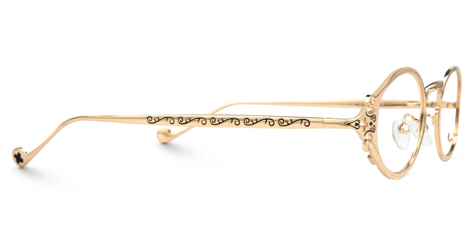 Callum - Oval Gold Eyeglasses product detail 4