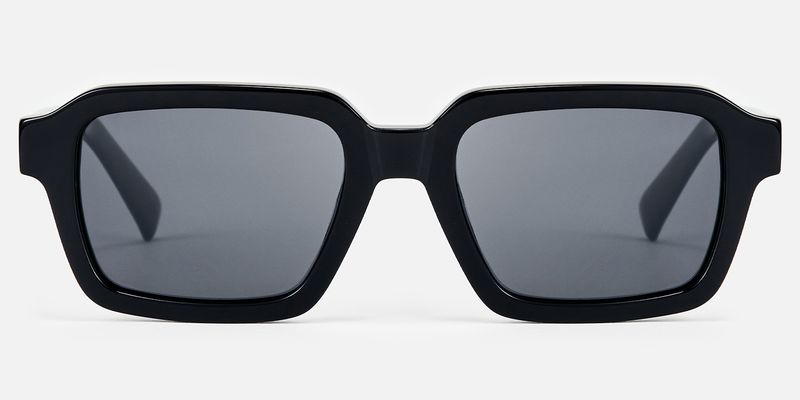 Jet - Rectangle Black Sunglasses | Vooglam