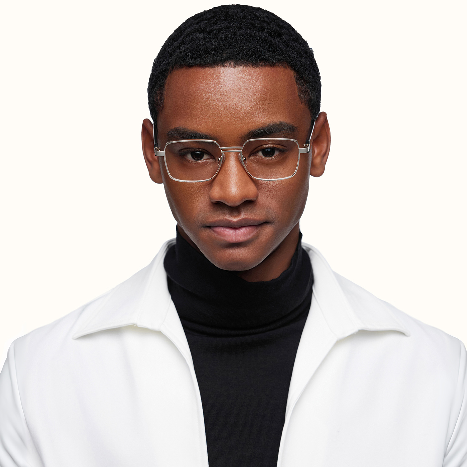 Ubuntu - Rectangle Silver Eyeglasses - 2