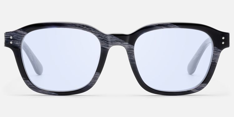 Rainier - Blue Lens Dark Blue Horn Sunglasses | Vooglam