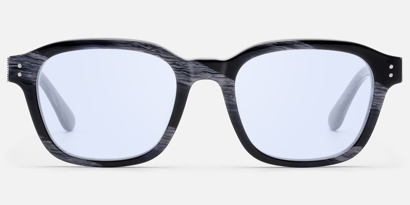 Rainier - Blue Lens Dark Blue Horn Sunglasses | Vooglam