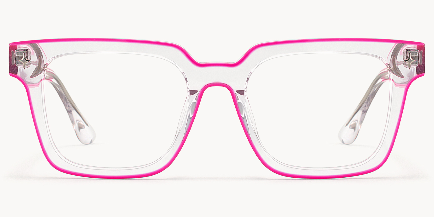 Fractal - Square Pink Eyeglasses