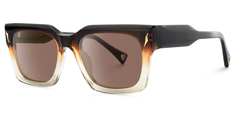 Mahola - Rectangle Brown Sunglasses