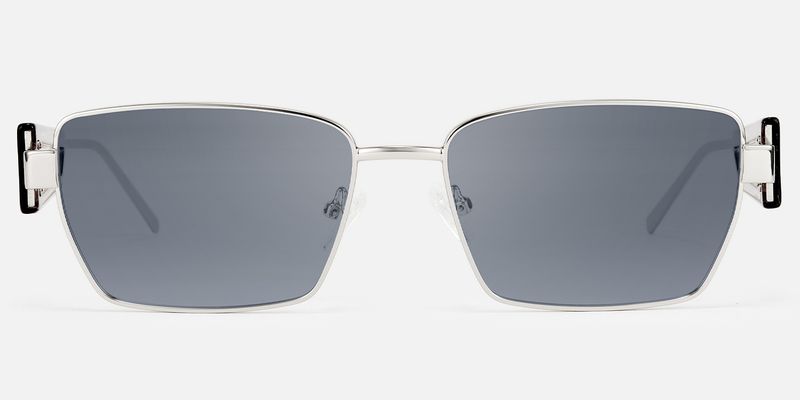 Rogue - Rectangle Silver Sunglasses | Vooglam