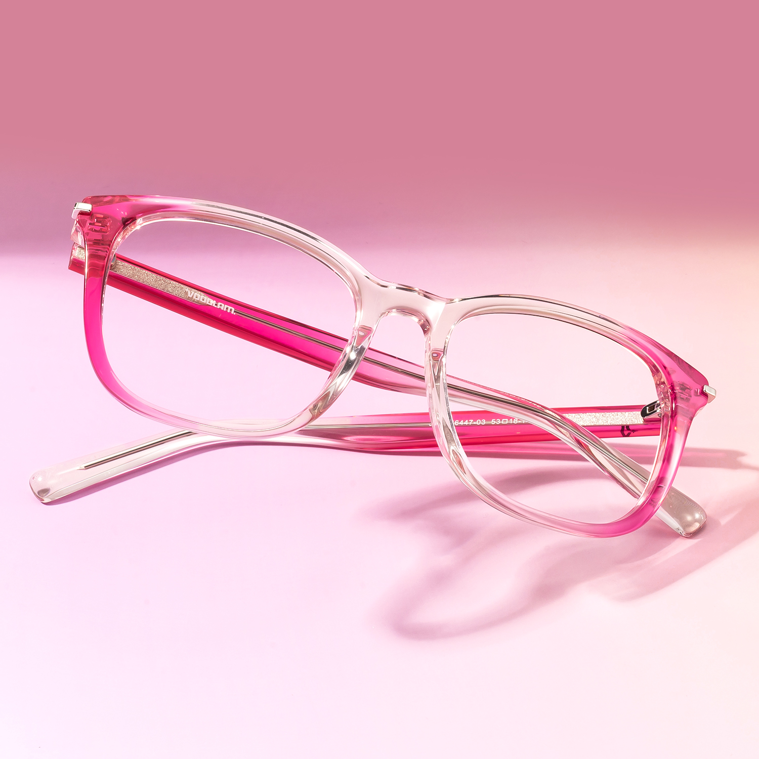 Holo - Square Pink Eyeglasses - 1