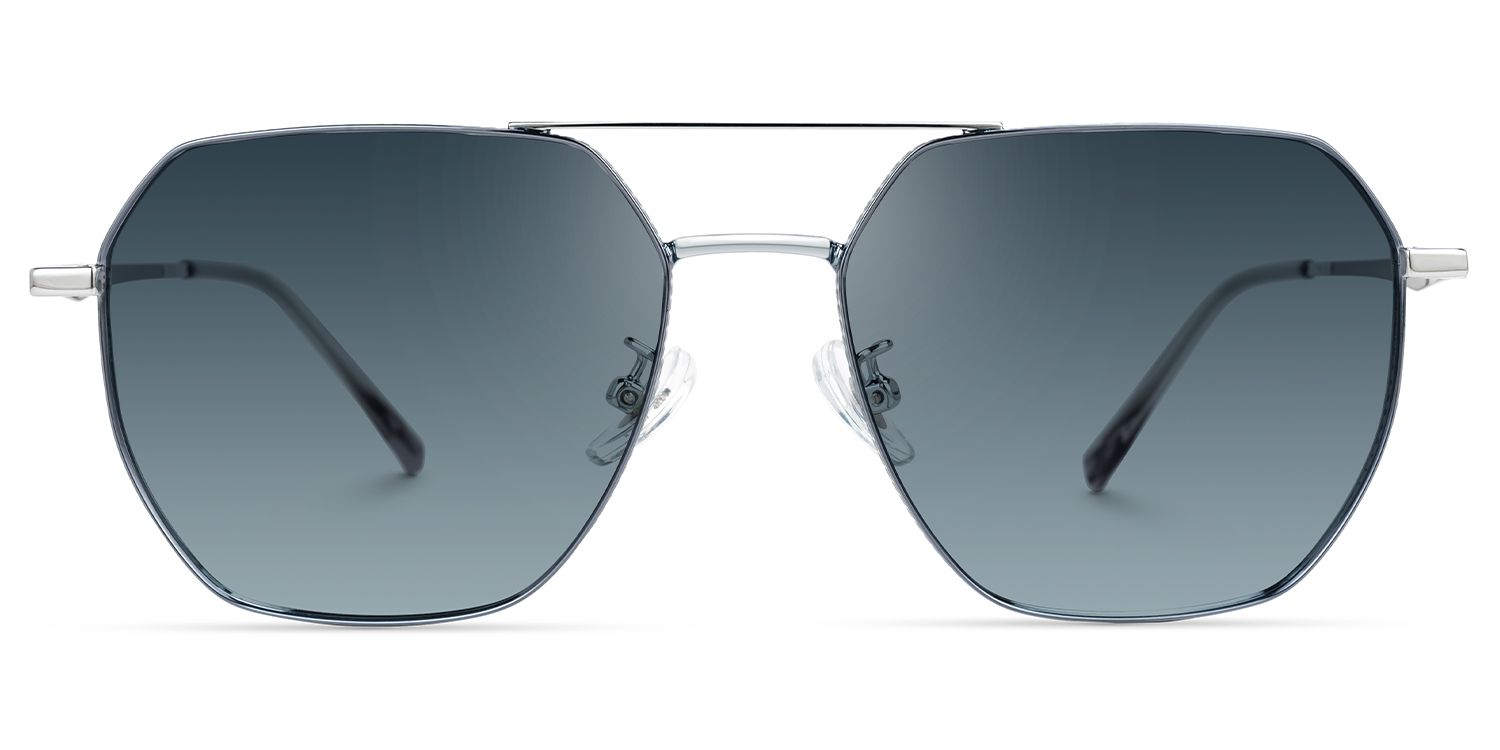 Eiji - Aviator Blue Sunglasses | Vooglam Angle View