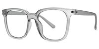 Faina - Square Grey Eyeglasses | Vooglam Front View