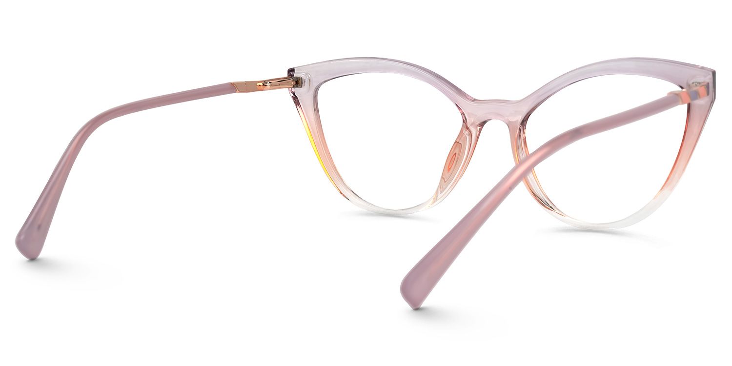 Delicah - Cat Eye Purple Eyeglasses | Vooglam Side View