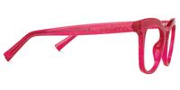 Rectangle Bright/Pink Eyeglasses | Vooglam.com 