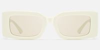 Aurelia - Off White Light Brown Sunglasses | Vooglam Angle View