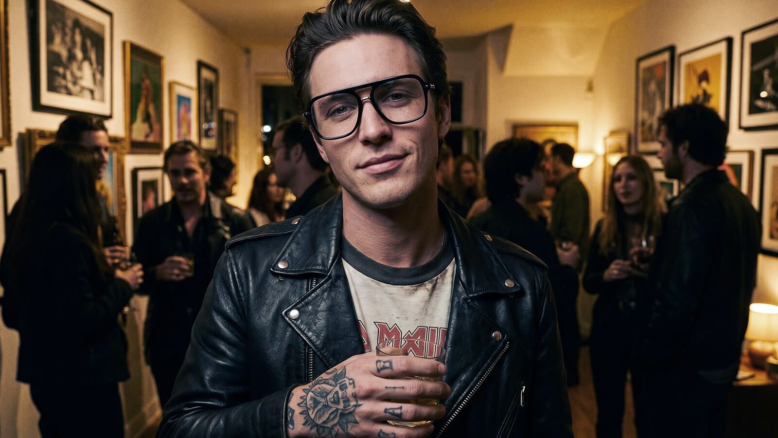 a man wearing moto boho style outfit with moto boho eyewear
