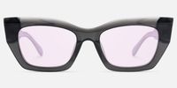 Velora - Transparent Grey Purple Sunglasses | Vooglam Angle View