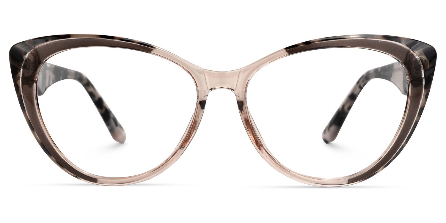 Ekundayo - Cat Eye Brown/Tortoise Eyeglasses | Vooglam Angle View