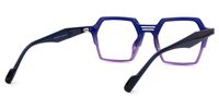 Hachiro - Geometric Purple Eyeglasses | Vooglam Side View