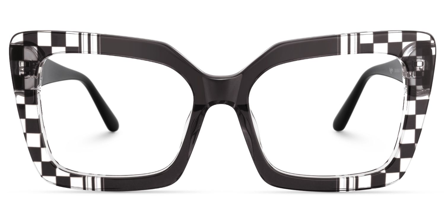 Moshay - Butterfly Black Eyeglasses | Vooglam Angle View