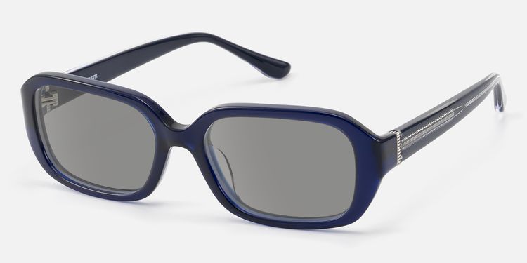 Mies - Blue Acetate Sunglasses with Metal Pins | Vooglam