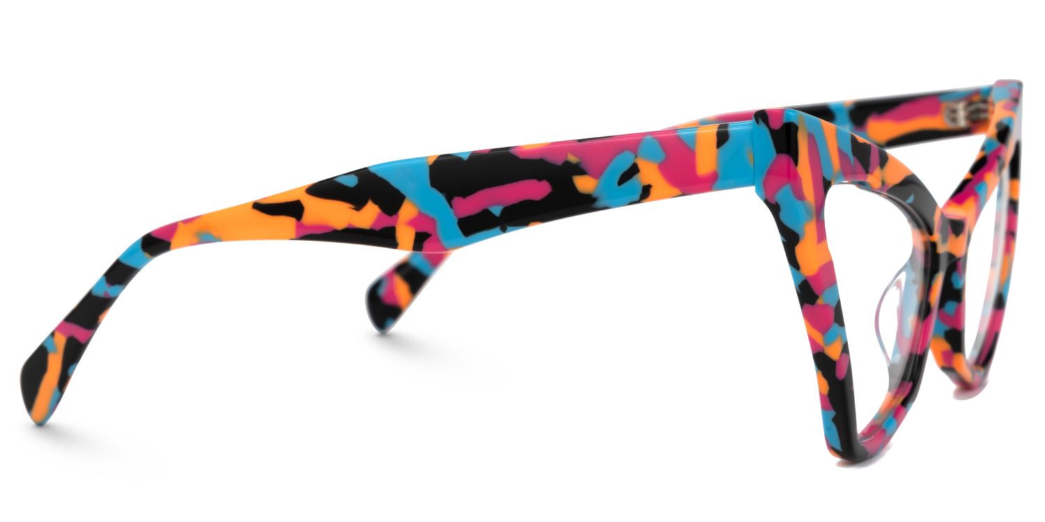 Caitlyn - Cat Eye Multicolor Eyeglasses | Vooglam 4
