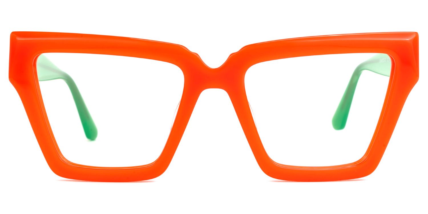 Elchanan - Rectangle Orange Eyeglasses product detail 2