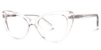 Eleanore - Cat Eye Crystal Eyeglasses | Vooglam Front View