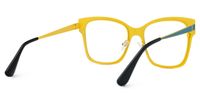 Emerson - Square Blue Eyeglasses | Vooglam Side View