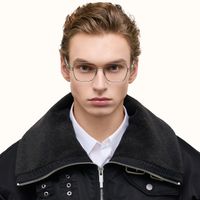 The Architect - Rectangle Black Eyeglasses | Vooglam On Model 2