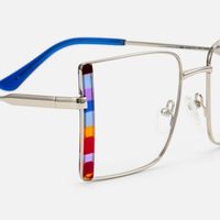 Denzel - Colorful Square Glasses with Bohemian Flair | Vooglam Design Details