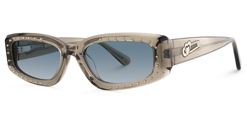 Quentin - Rectangle Grey Sunglasses