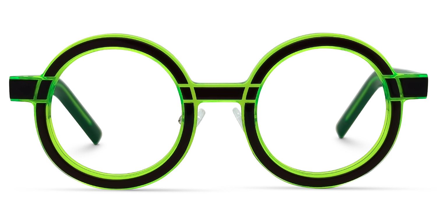 Rooney - Round Black/Green Eyeglasses product detail 2