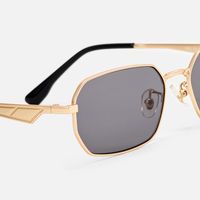 Aether - Geometric Gold Sunglasses | Vooglam Design Details