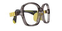 Sloane - Rectangle Grey Kids Eyeglasses | Vooglam