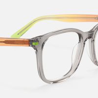 Holo - Square Silver Eyeglasses | Vooglam Design Details