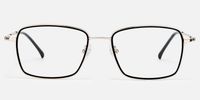 Marlene - Rectangle Black Eyeglasses | Vooglam Angle View