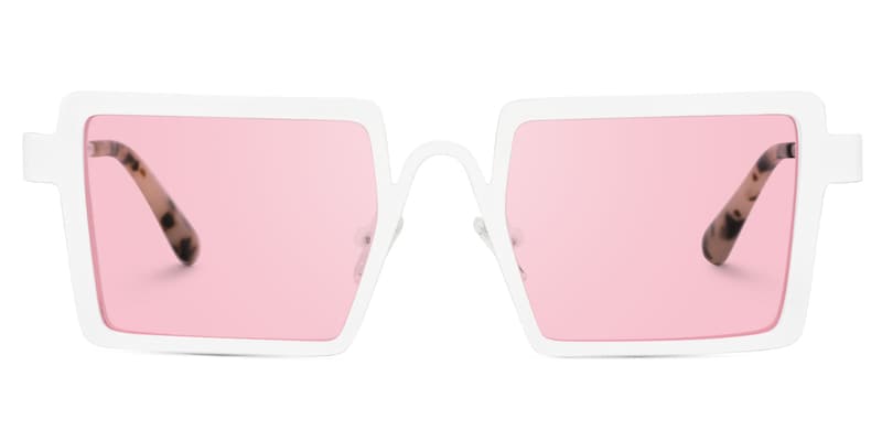 Cairbre - Rectangle White Sunglasses