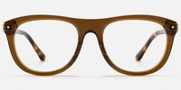 O'Keeffe - Designer Aviator Brown Eyeglasses | Vooglam Angle View