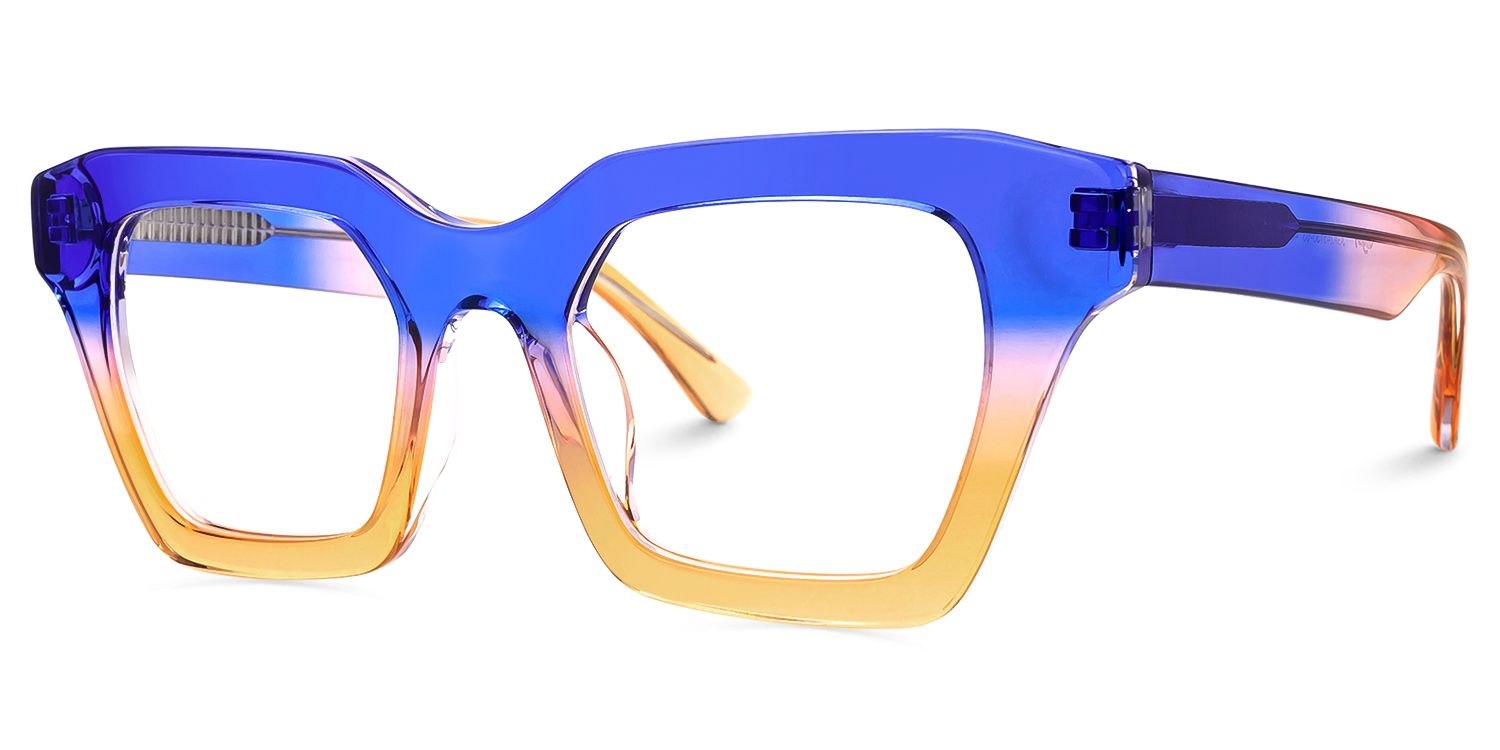Haldis - Square Two-tone Eyeglasses | Vooglam Front View