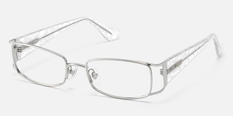 Wren - Rectangle Silver Eyeglasses