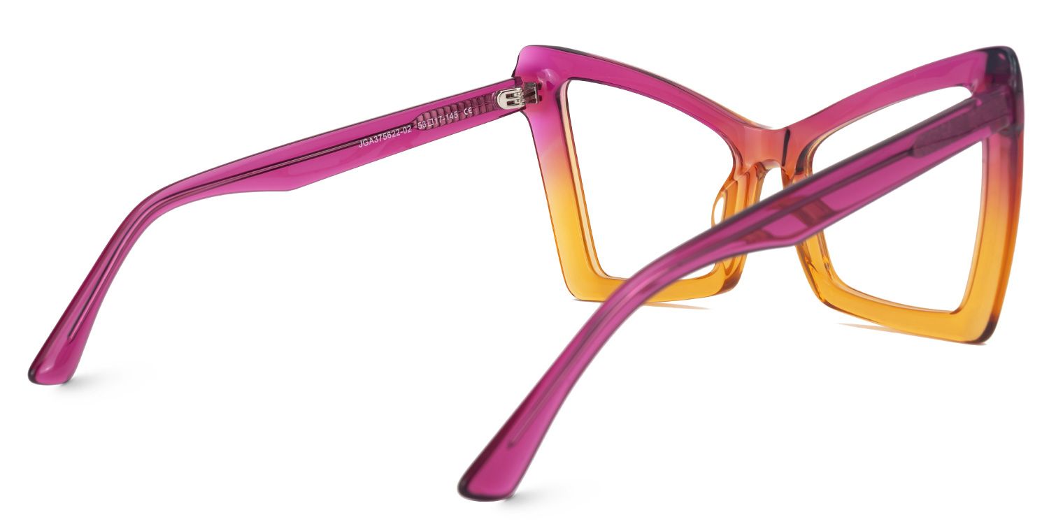 Elidius - Cat Eye Yellow Eyeglasses | Vooglam Side View