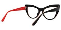 Ekewaka - Cat Eye Black Eyeglasses | Vooglam Side View