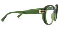Bessie - Retro Green Oval Glasses Bold Eclectic Style | Vooglam